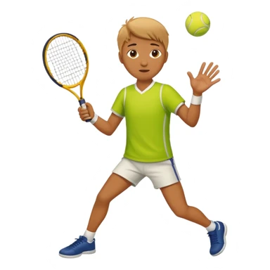 Person catching a tennis ball sticker