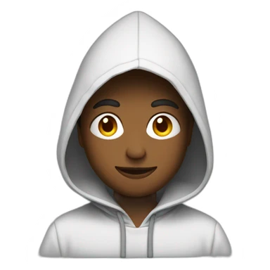 Next to Young man with a hood behind his laptop sticker