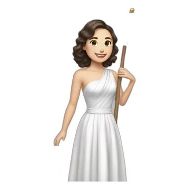 Gal Gadot waving white flag  sticker