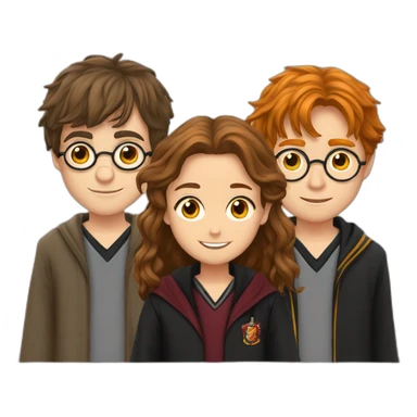 Harry Potter with Hermione Granger and Ron Weasley sticker