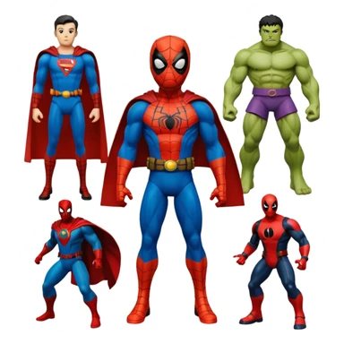 Spiderman,Hulk,Superman,Deadpool,doctor strange sticker