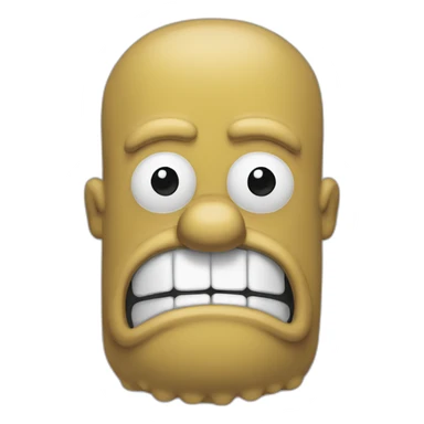 homer simpson with hair sticker