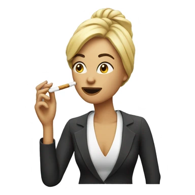 woman smoking sticker