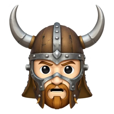 Solo el casco vikingo con cuernos sin cara de persona sticker