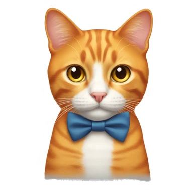 Orange Cat with bow tie  sticker