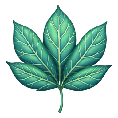 Leaf with holographic veins sticker