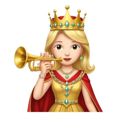 queen is playing on trumpet sticker