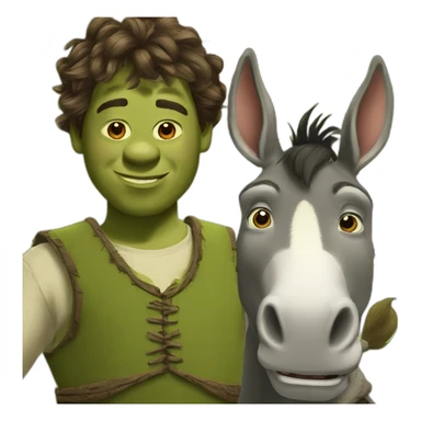 Shrek and donkey sticker