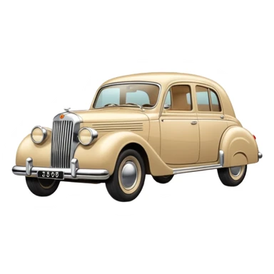 Beige retro long car sticker