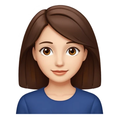 lady with brunnete hair sticker