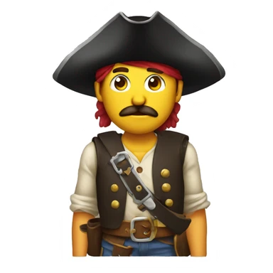 Pirata con parche en un ojo sticker