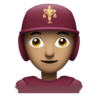 bot in claret color with the logo of Universidad Rey Juan Carlos in the background sticker