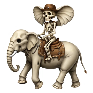 Skeleton Rider on elephant sticker