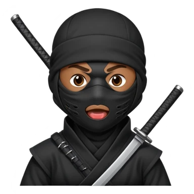 A sussy ninjaa ninja sticking his toung out sticker