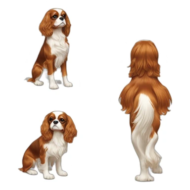 dog Cavalier King Charles Spaniel full height sticker