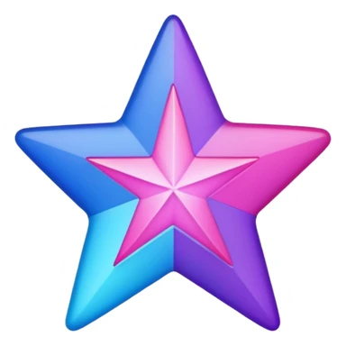 star with bisexual pride flag colors sticker