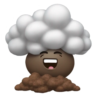 a fart cloud with a poop buddy  sticker