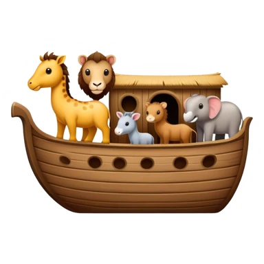 Pairs of animals lined up to enter Noah's ark sticker