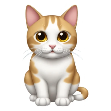 Gato siamés con mitad de cara manchada y mitad blanca sticker