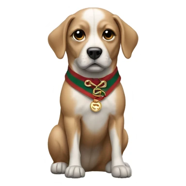 Dog with gucci scarp  sticker
