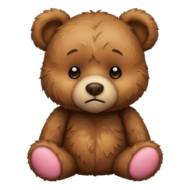 Sad teddy bear sticker