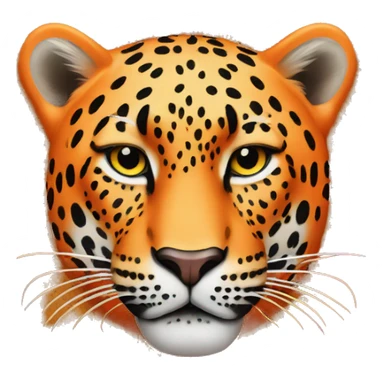 orange leopard with nike logo sticker
