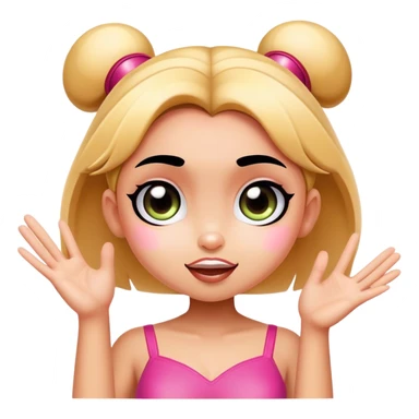 Powerpuff girl saying hi  sticker