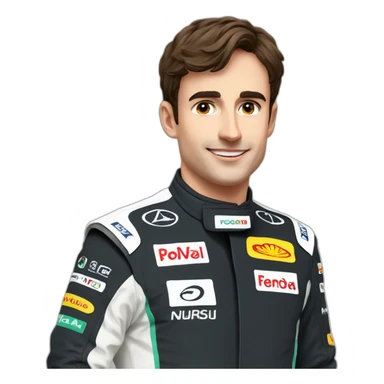 Charle Leclerc dans une f1 sticker