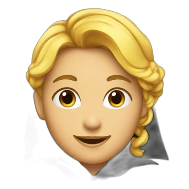 Happy-girl—face-with-black-cape-costume sticker