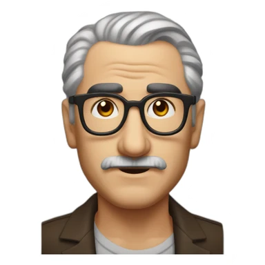 Martin scorsese face with thick eyebrows sticker