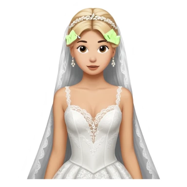 Hailey bieber en robe de mariée  sticker