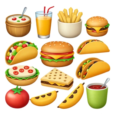 create some lunch emojis for slack sticker