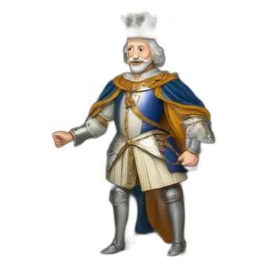 Le roi Charlemagne qui écrase avec le pied Henri IV sticker