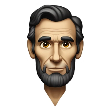 abraham lincoln face sticker