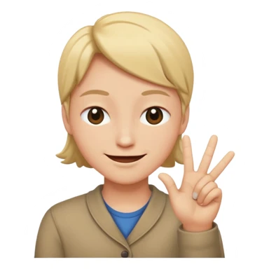 one eye close like giving a blink with hand pointed  sticker