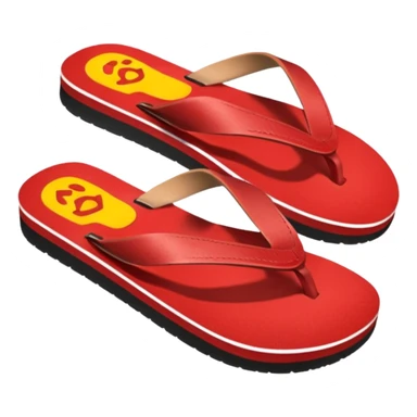 flipflops on car pedals sticker