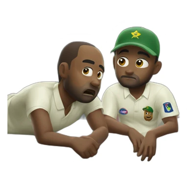 Bavuma sleeping and shakin al hasan seeing that in fear sticker