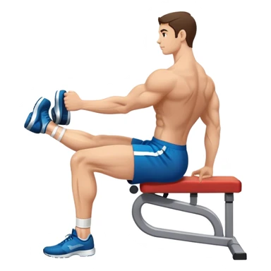 side-view seated calf-raise lower leg exercise sticker