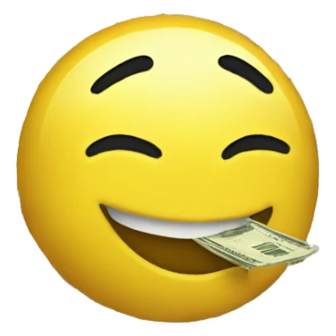 A smilie throwing money to micrsof sticker