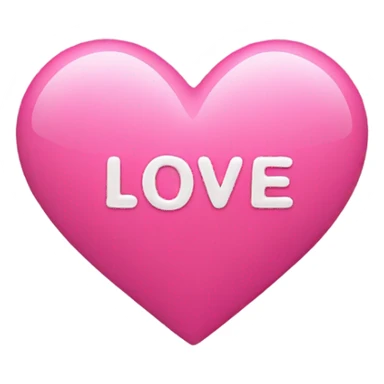 Pink heart that says I love you  sticker