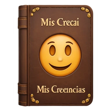 a book with the name "mis creencias" sticker