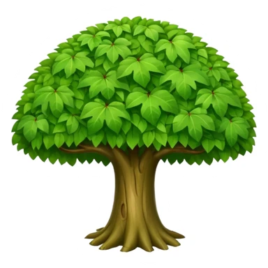 broad leafy tree rounded canopy sticker