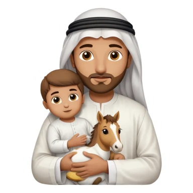 uae sheikh hoding a baby horse sticker