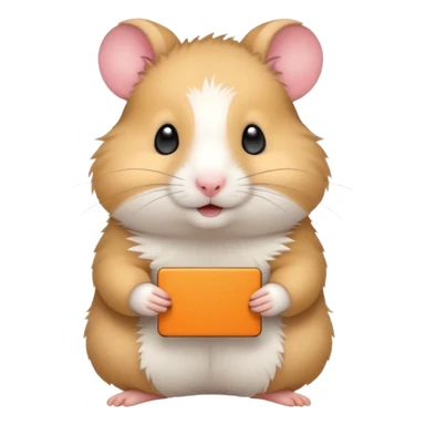 A cute hamster holding a sign that says "SWAG", bright colors, simple shapes, black outline sticker