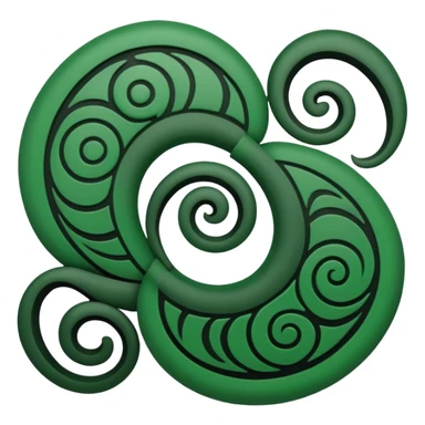 Unity Māori koru design at top sticker