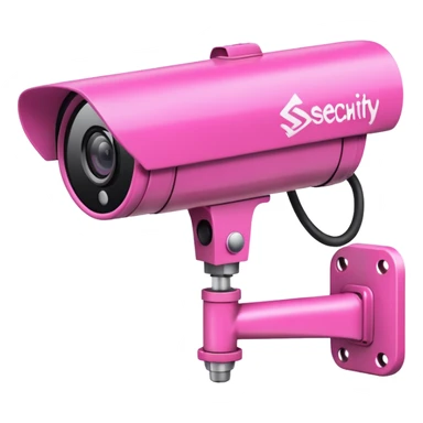 Security Camera pink with graffity sticker
