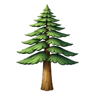 Ponderosa pine tree skinny and tall realistic  sticker