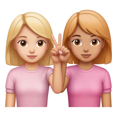 Two girls making a pinky promise  sticker
