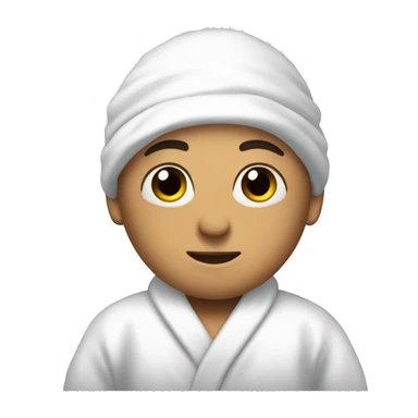 White Bathrobe sticker