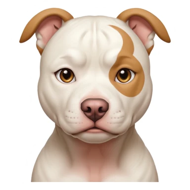 femail white pitbull sticker